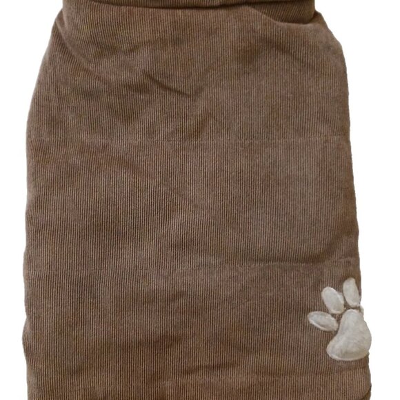 Tan Brown Corduroy Pet Winter Jacket Faux Fleece-Lined Unisex Apparel NWT - Picture 4 of 9